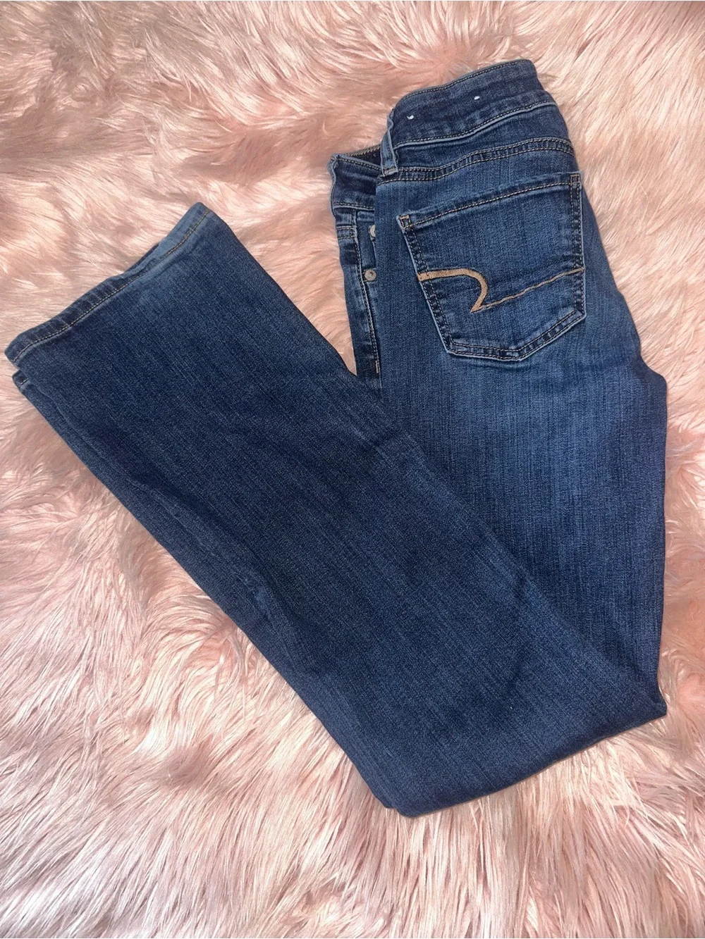American Eagle Outfitters Dark Indigo Flare/Wide Leg Jeans